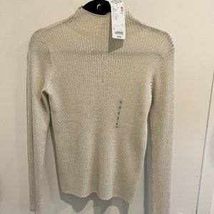 Uniqlo Sparkle Mock Neck NWT